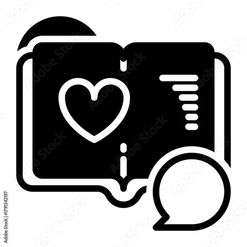 Psychology icon, glyph icon style