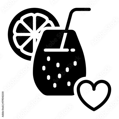 Juice icon, glyph icon style