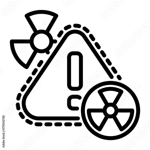 Danger icon, line icon style