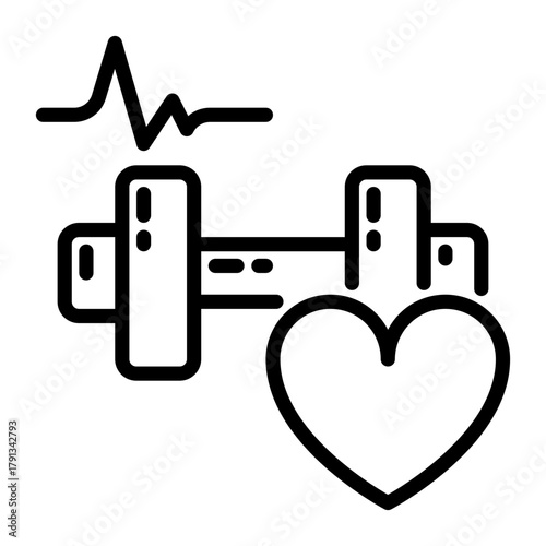 workout icon, line icon style