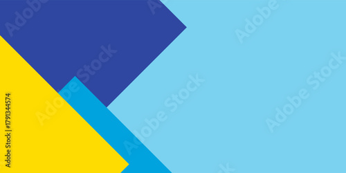 Free Download Abstract blue and yellow color paper geometry composition background - GFXLoad