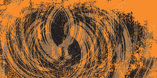 orange black brush Car sticker wrap pattern banner abstract. eps 10