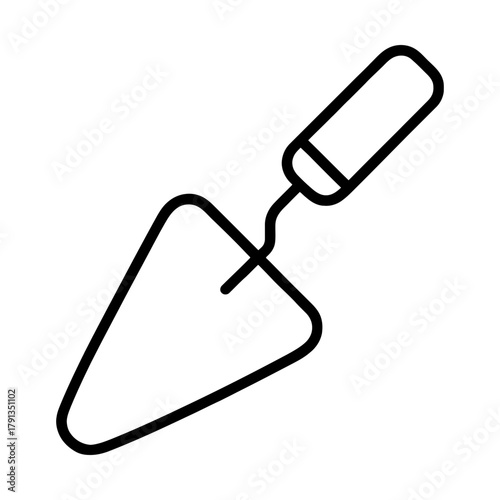 trowel line icon