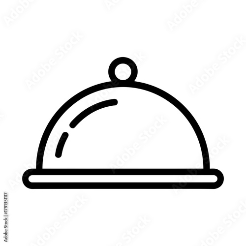 restaurant cloche line icon