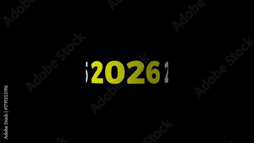 3D Spinning 2026 Numbers | New Year Countdown Motion