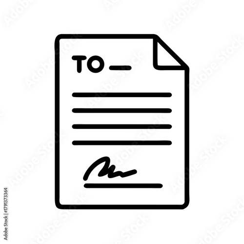 A Formal Document with To Indication and Signature