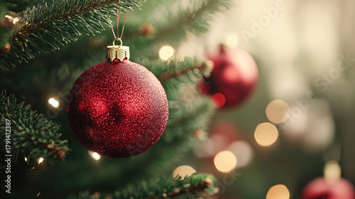 Arbol de navidad de color rojo