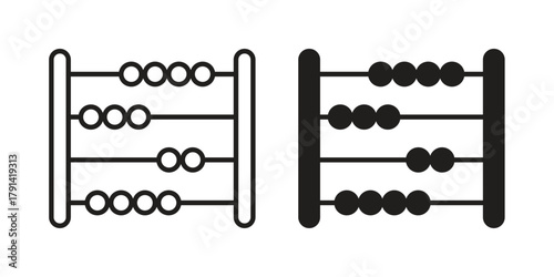 Abacus icon. Vector linear icons. simple flat icons