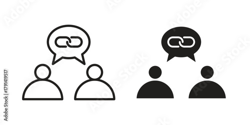 Affiliate link icon. Vector linear icons. simple flat icons