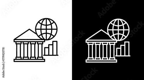 Smart Treasury  White Icon Set Design