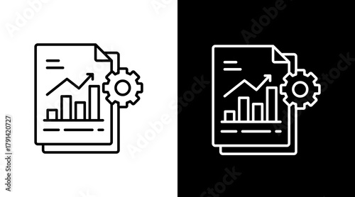 Data Driven Policy  White Icon Set Design