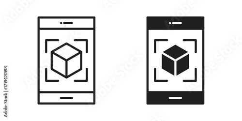 Ar apps icon. Vector linear icons. simple flat icons