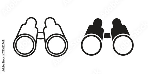 Binoculars icon. Vector linear icons. simple flat icons