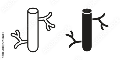 Blood vessel icon. Vector linear icons. simple flat icons