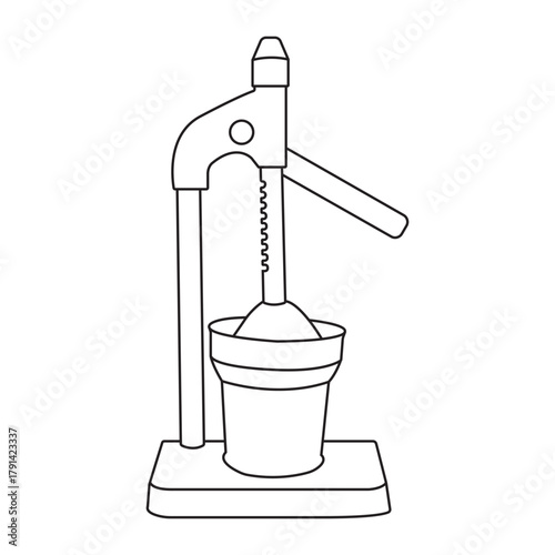 Manual citrus squeezer icon design