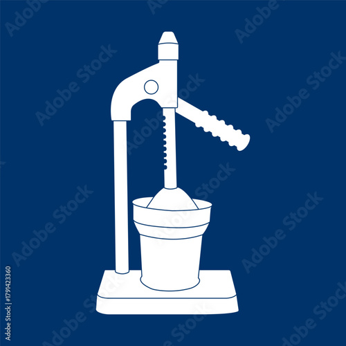 Manual citrus squeezer icon design