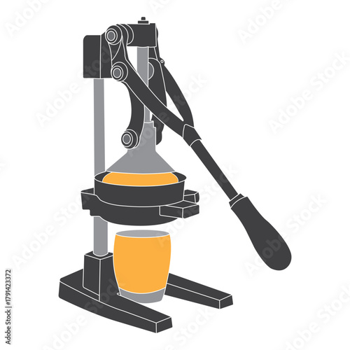 Manual citrus squeezer icon design