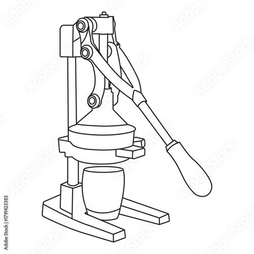 Manual citrus squeezer icon design