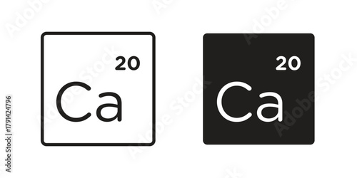 Calcium icon. Vector linear icons. simple flat icons