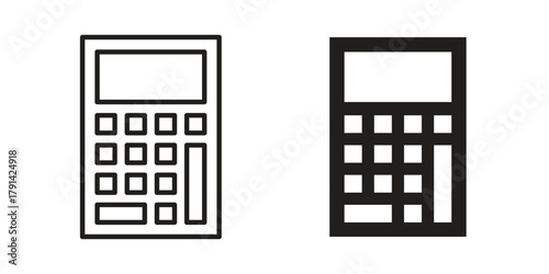 Calculator icon. Vector linear icons. simple flat icons
