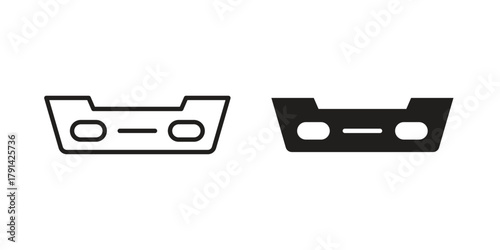 Car bumper icon. Vector linear icons. simple flat icons