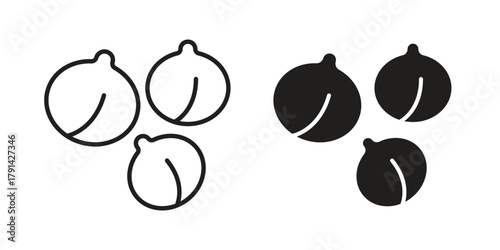 Chickpeas hummus icon. Vector linear icons. simple flat icons