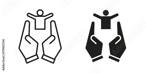 Child custody icon. Vector linear icons. simple flat icons