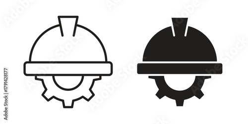 Civil Engineer icon. Vector linear icons. simple flat icons