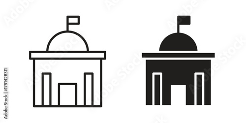 City hall icon. Vector linear icons. simple flat icons