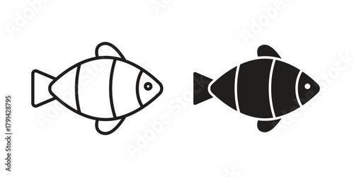 Clown fish icon. Vector linear icons. simple flat icons