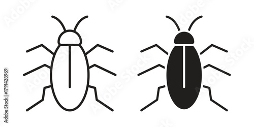 Cockroach icon. Vector linear icons. simple flat icons