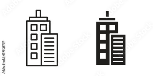 Company icon. Vector linear icons. simple flat icons