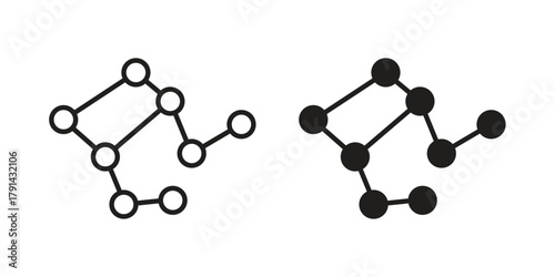 Decentralized icon. Vector linear icons. simple flat icons