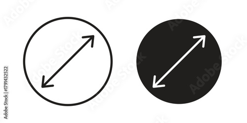 Diameter icon. Vector linear icons. simple flat icons