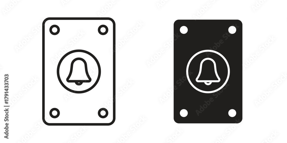 Fototapeta premium Doorbell icon. Vector linear icons. simple flat icons