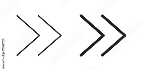 Double arrow icon. Vector linear icons. simple flat icons