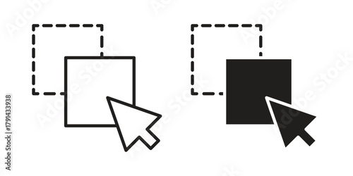 Drag and drop icon. Vector linear icons. simple flat icons
