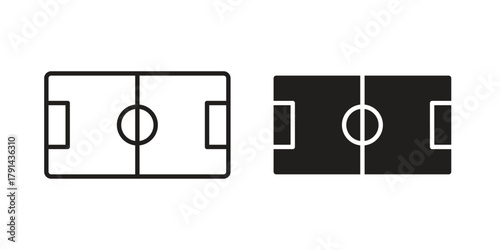 Football field icon. Vector linear icons. simple flat icons