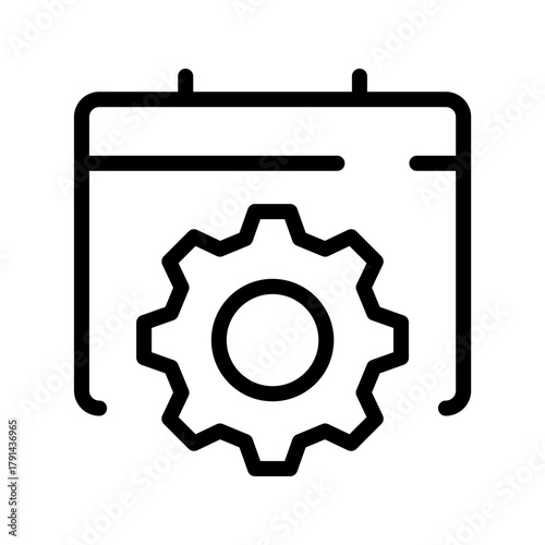 Professional Calendar Settings icon set, modern scheduling and customization symbols for event management, reminders, and productivity tools