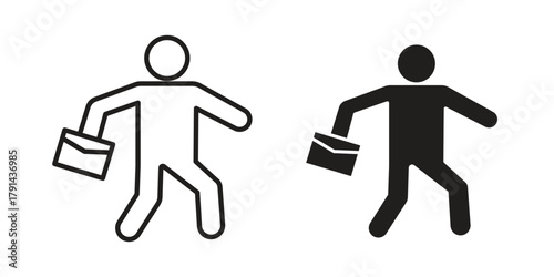 Going to work icon. Vector linear icons. simple flat icons