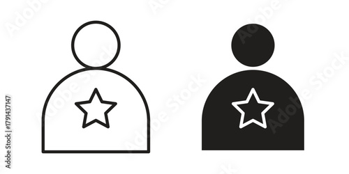 Good human icon. Vector linear icons. simple flat icons
