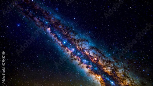 Brilliant starry sky galaxy image