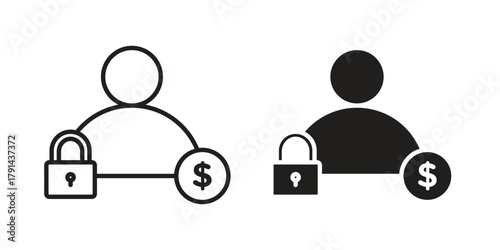 Guarantor icon. Vector linear icons. simple flat icons