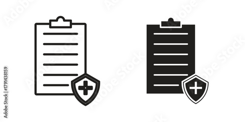 Health insurance icon. Vector linear icons. simple flat icons