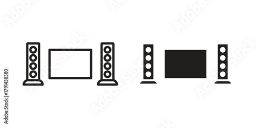 Home cinema icon. Vector linear icons. simple flat icons
