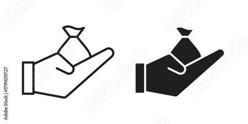 Inheritance law icon. Vector linear icons. simple flat icons