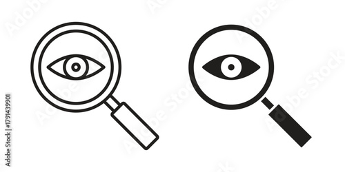 Investigate icon. Vector linear icons. simple flat icons