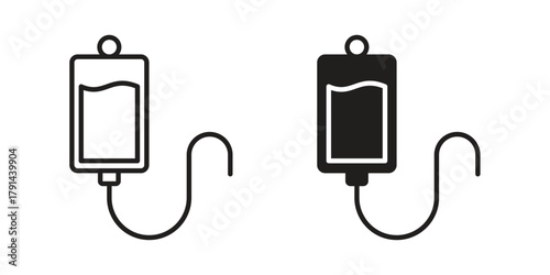Intravenous icon. Vector linear icons. simple flat icons