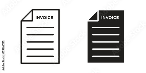 Invoice icon. Vector linear icons. simple flat icons