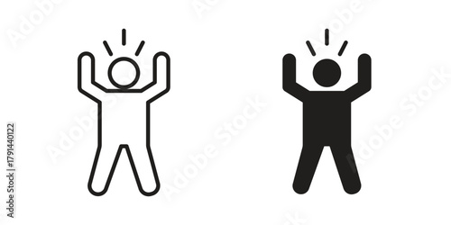 Irritated human icon. Vector linear icons. simple flat icons